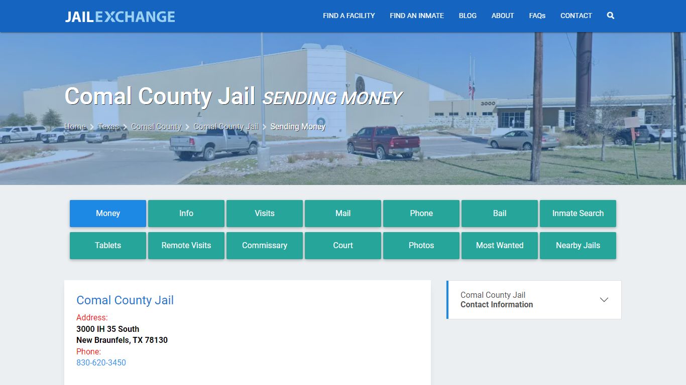 Send Money to Inmate - Comal County Jail, TX - Jail Exchange